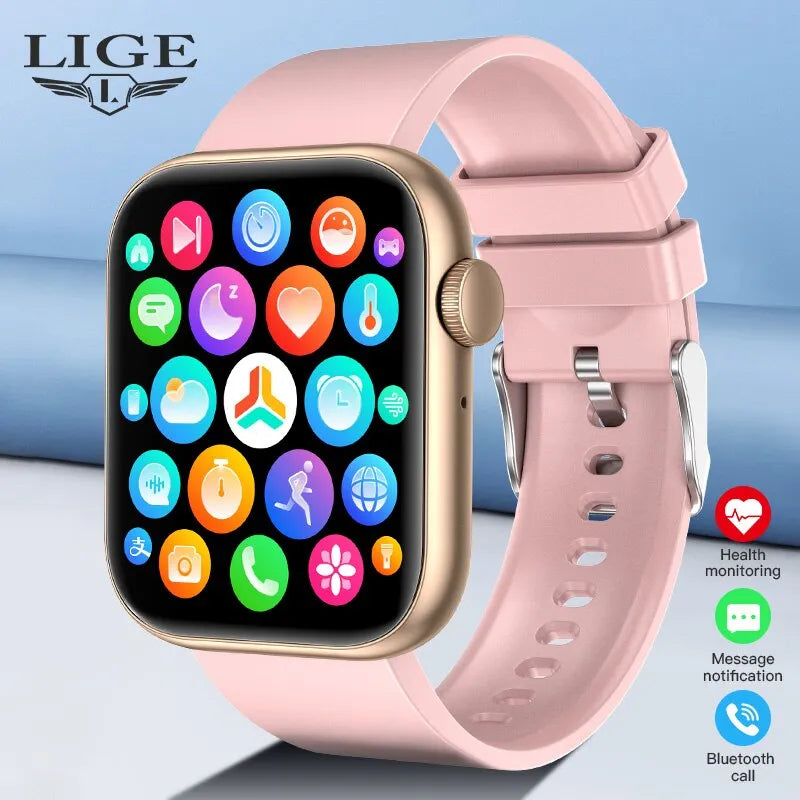 Smart Watch For Women, Full Touch Screen Bluetooth Call, Waterproof Sport Fitness Tracker