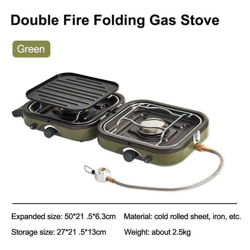 Naturehike Folding Double Fire Gas Stove with Electronic Ignition