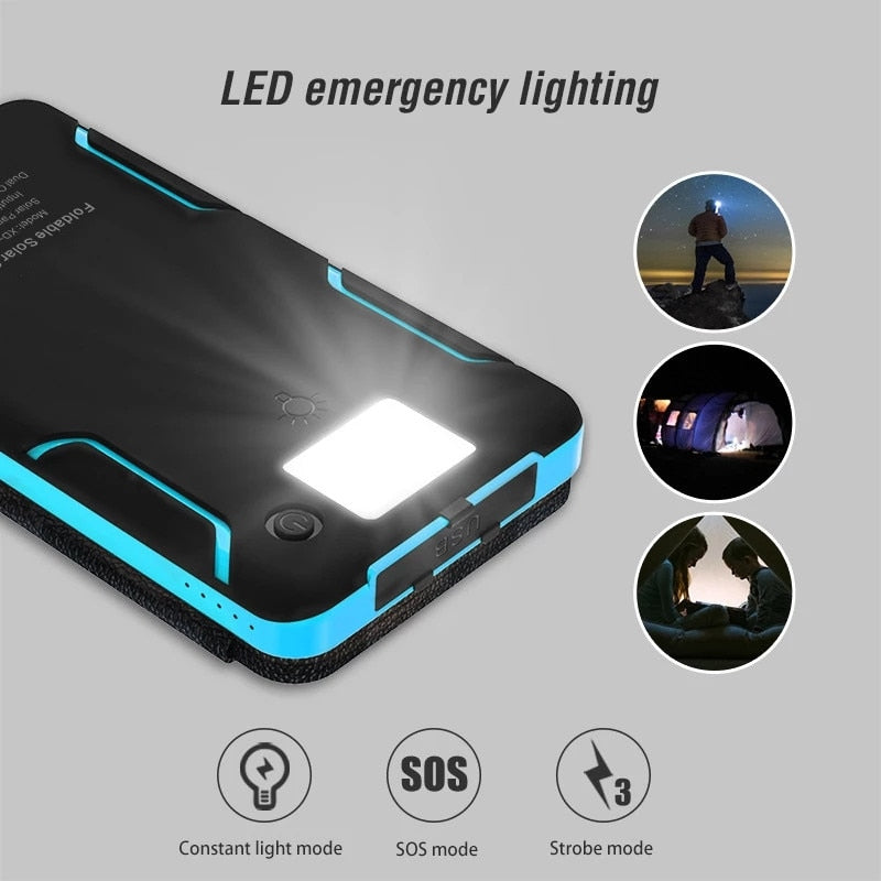 Solar Charger Power Bank for Outdoor Camping