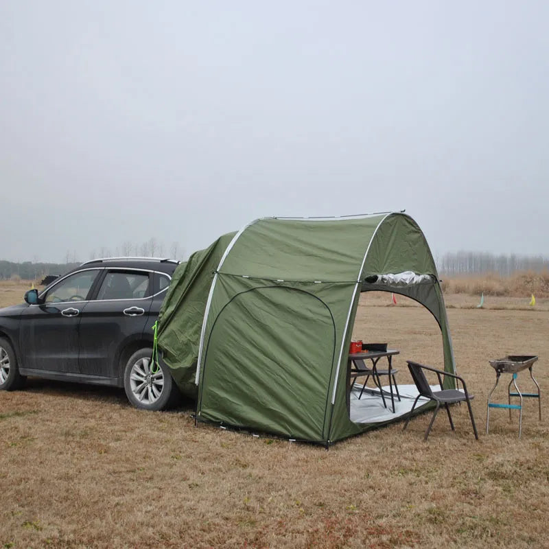 SUV Car Rear Extension Tent, Multipurpose Outdoor Camping Structure, Sun Shade Waterproof Vehicle Rear Tent