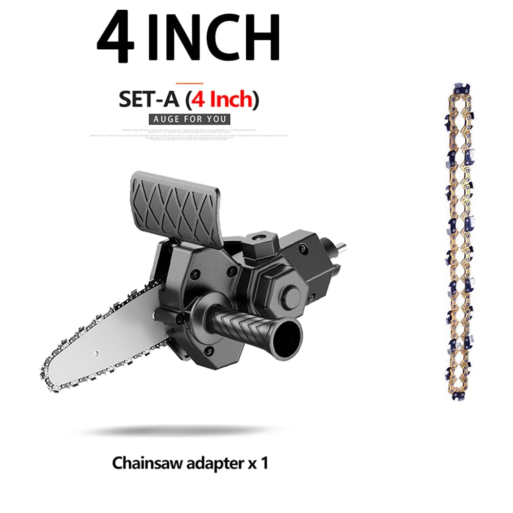 4/6 Inch Electric Drill Modified To Electric Chainsaw adapter Tool