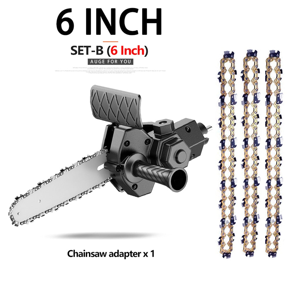 4/6 Inch Electric Drill Modified To Electric Chainsaw adapter Tool