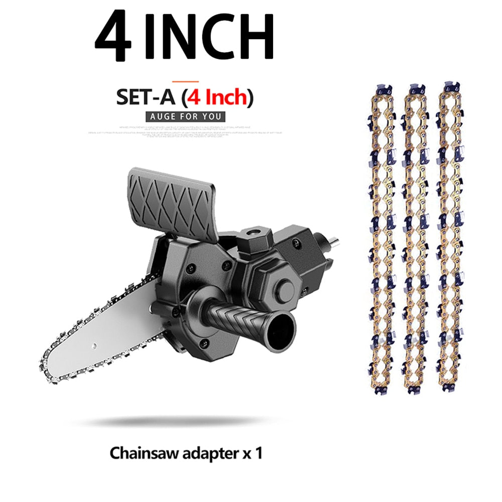 4/6 Inch Electric Drill Modified To Electric Chainsaw adapter Tool