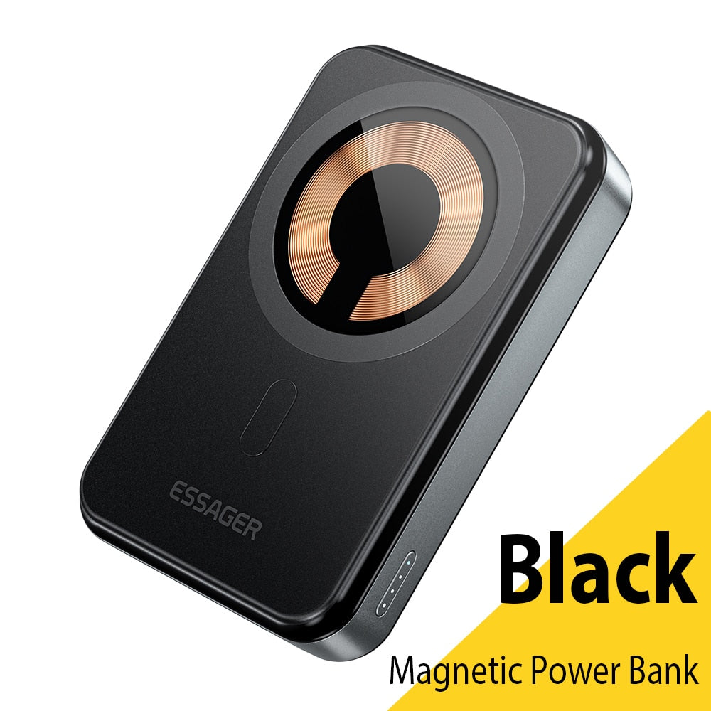 Magnetic Wireless Charging Mini Power Bank With Phone Holder For iPhone 14 13 12 Pro