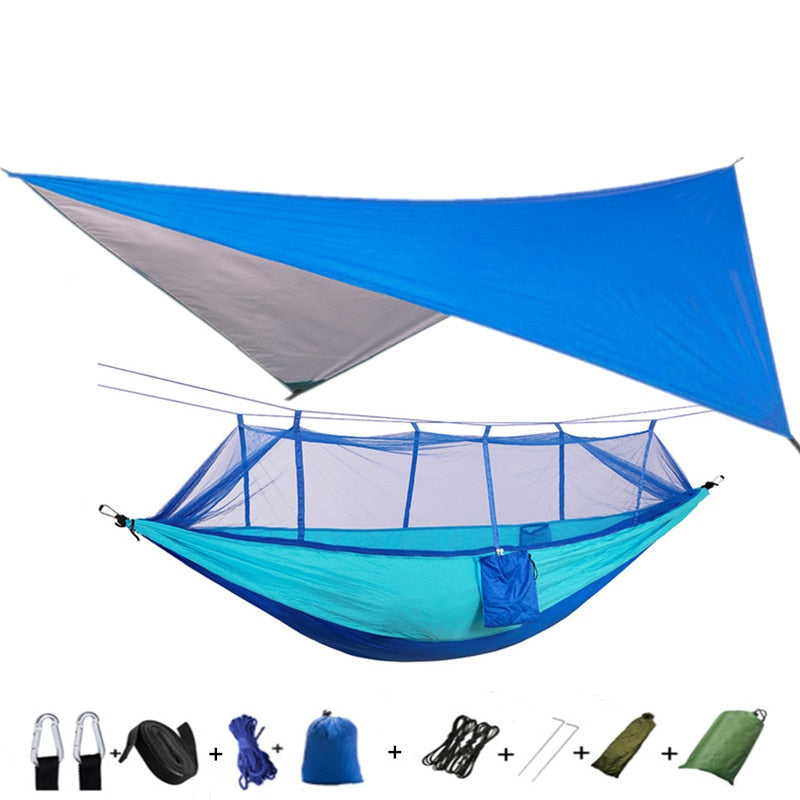 Lightweight Portable Camping Hammock and Tent Awning, Mosquito Net