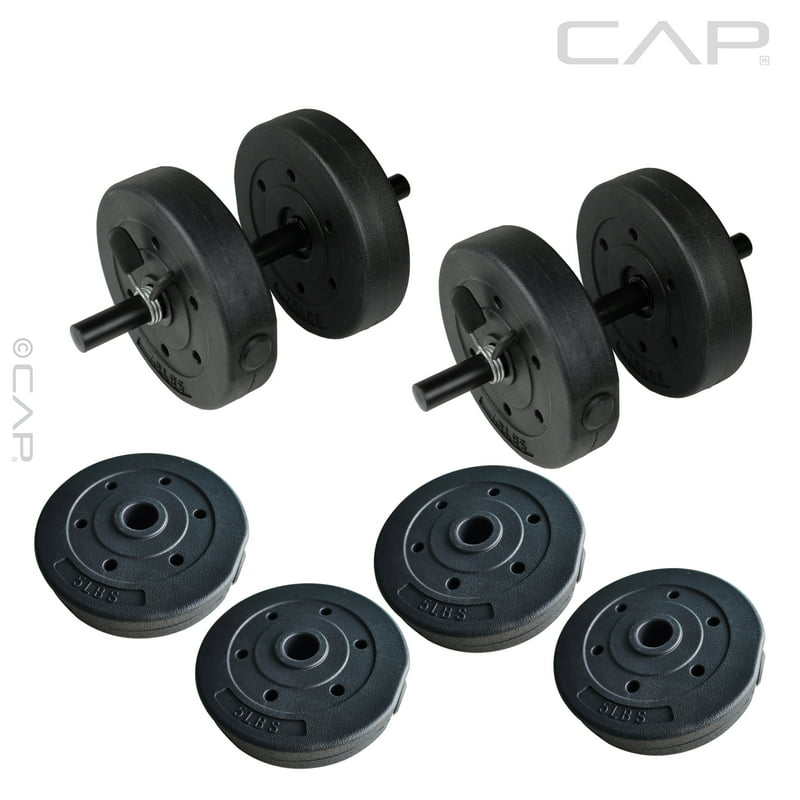 Flat Weight Bench, Adjustable Vinyl Dumbbell Set Combo