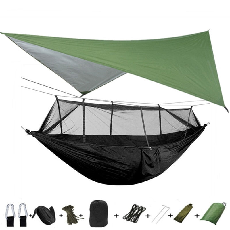 Lightweight Portable Camping Hammock and Tent Awning, Mosquito Net