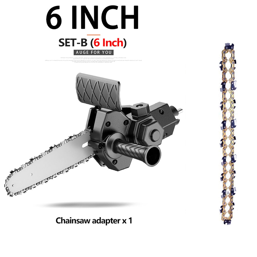 4/6 Inch Electric Drill Modified To Electric Chainsaw adapter Tool