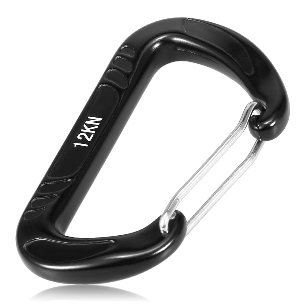 Heavy Duty Climbing Carabiner Steel Spring Clip - youractivewellnessshop