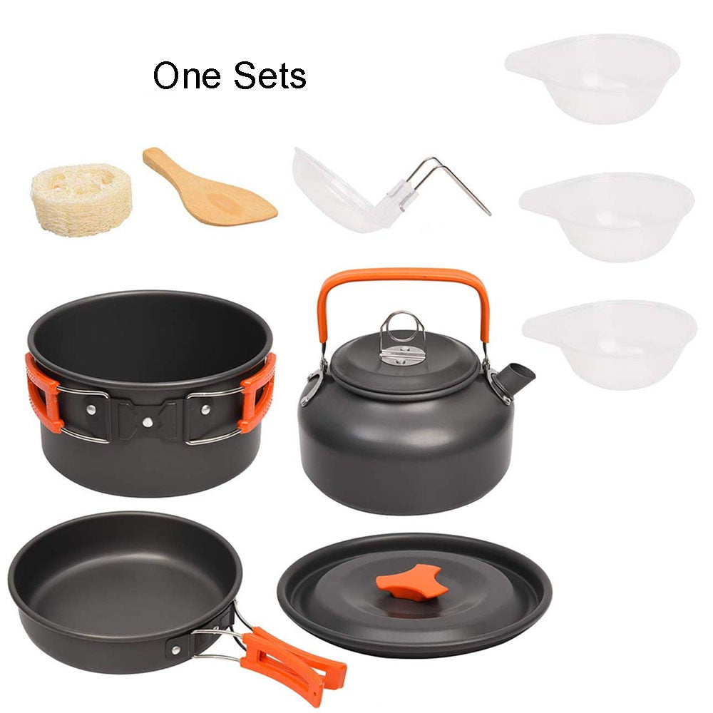 Outdoor Aluminum Camping Cookware Kit - youractivewellnessshop