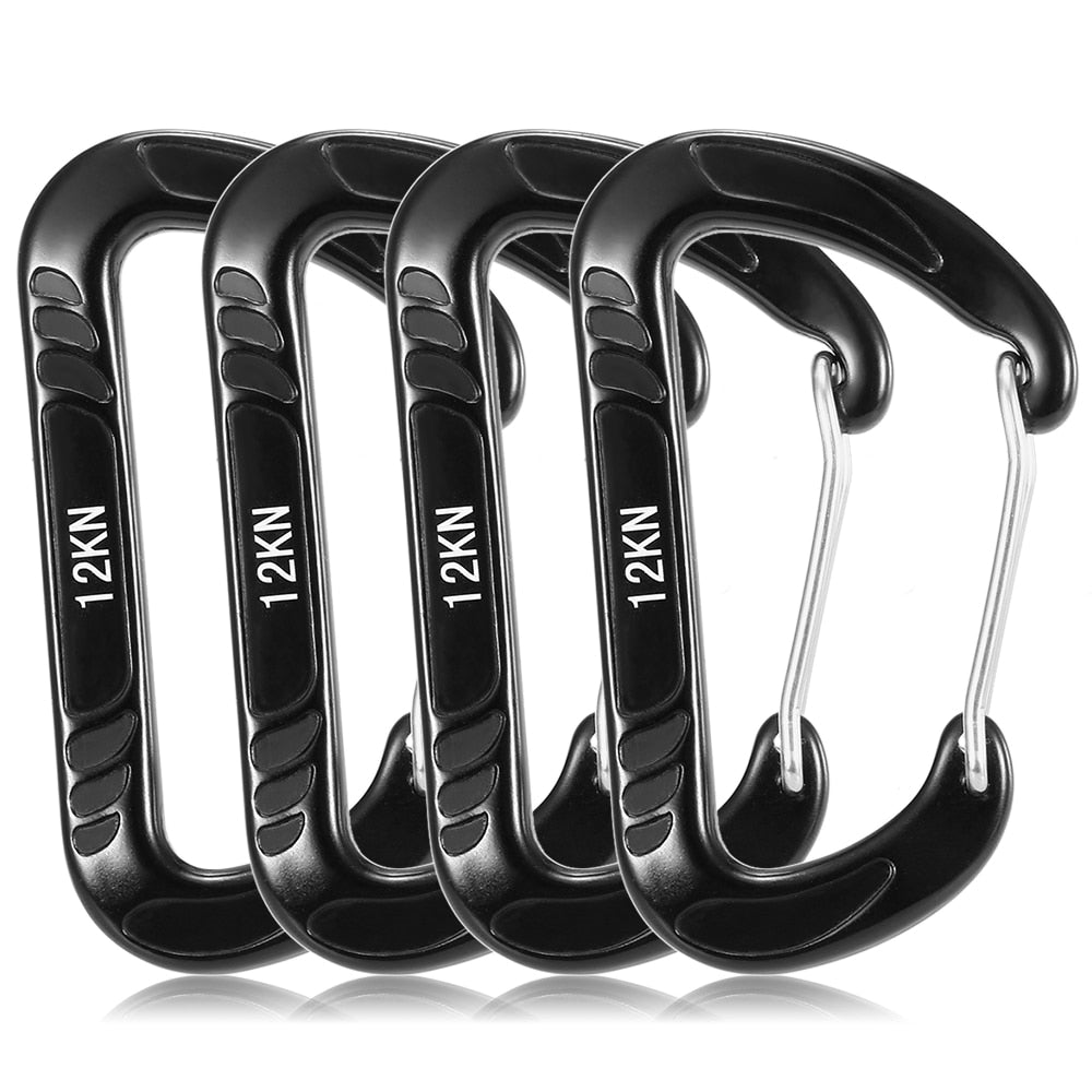 Heavy Duty Climbing Carabiner Steel Spring Clip - youractivewellnessshop