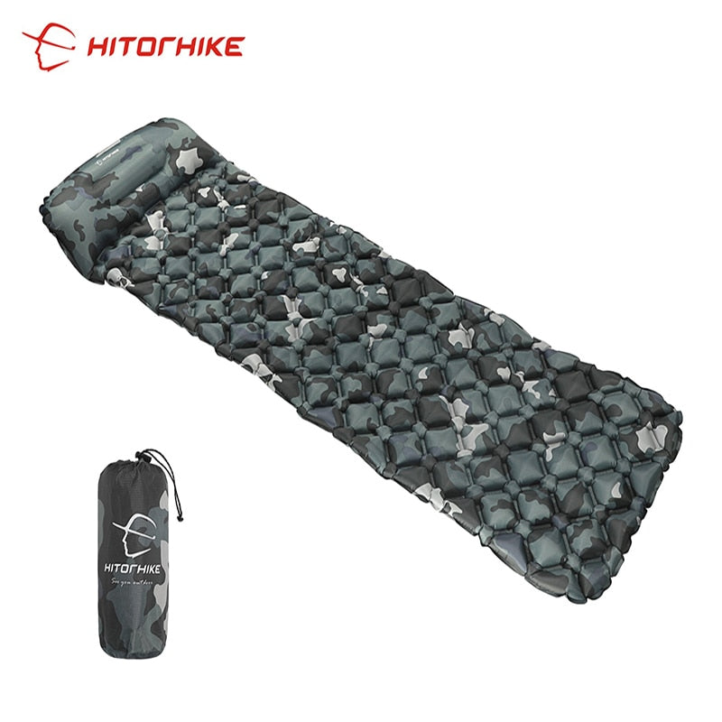 Outdoor Sleeping Camping Inflatable Mattress with Pillows - youractivewellnessshop