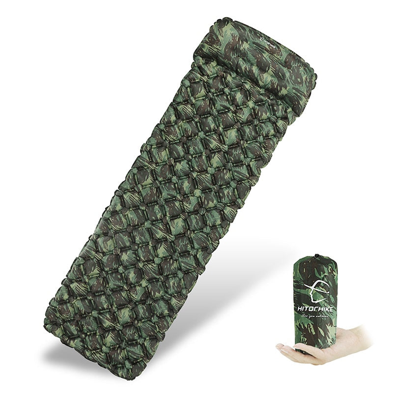 Outdoor Sleeping Camping Inflatable Mattress with Pillows - youractivewellnessshop