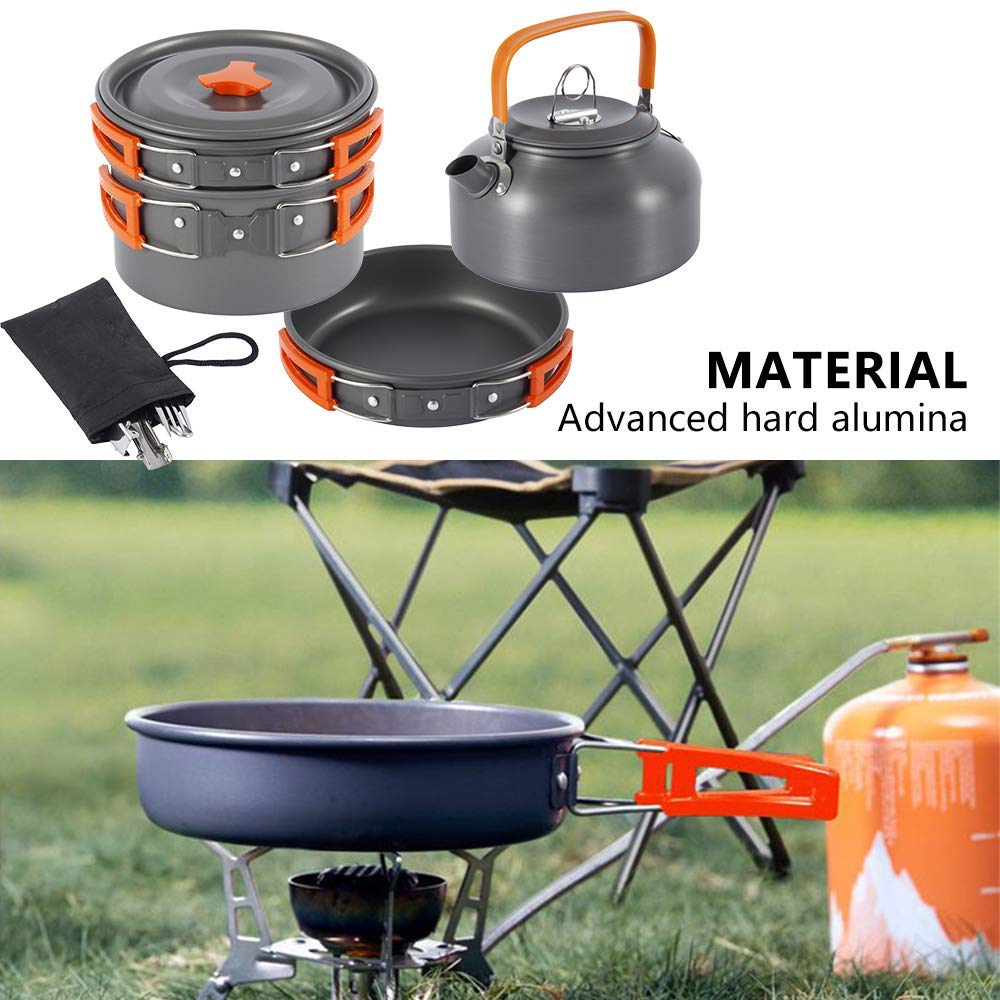 Outdoor Aluminum Camping Cookware Kit - youractivewellnessshop