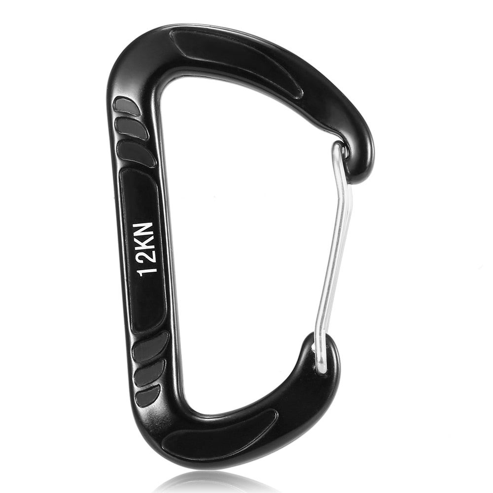 Heavy Duty Climbing Carabiner Steel Spring Clip - youractivewellnessshop