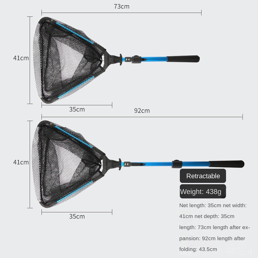 Stainless Steel Triangular Folding Fishing Net - youractivewellnessshop