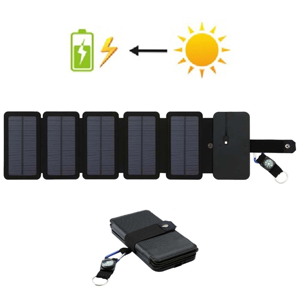 Folding Outdoor Camping Hiking Solar Panel Charger - youractivewellnessshop