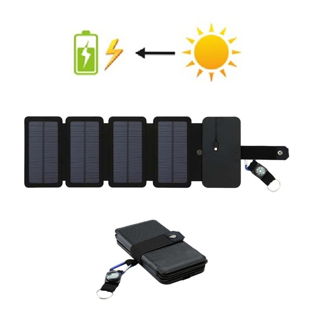 Folding Outdoor Camping Hiking Solar Panel Charger - youractivewellnessshop