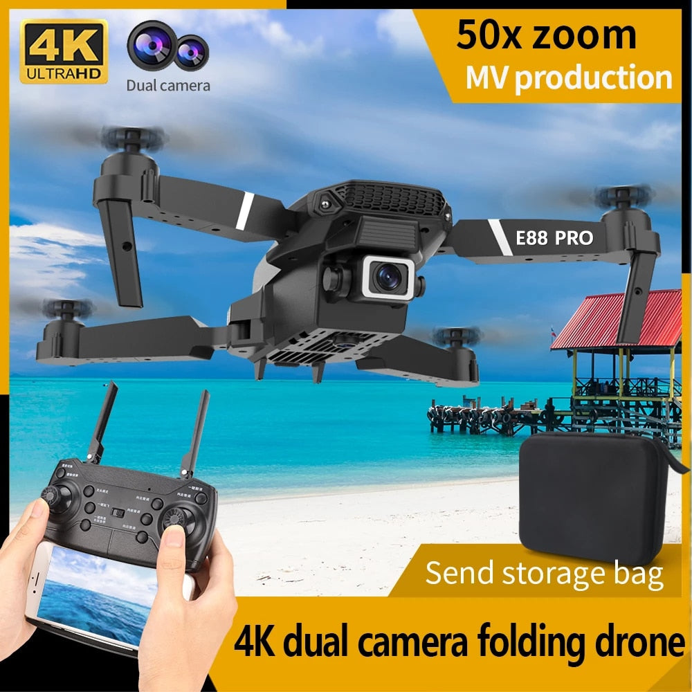 PRO Professional 4K Wide Angle HD Camera Remote Control Foldable Quadrotor Helicopter Drone