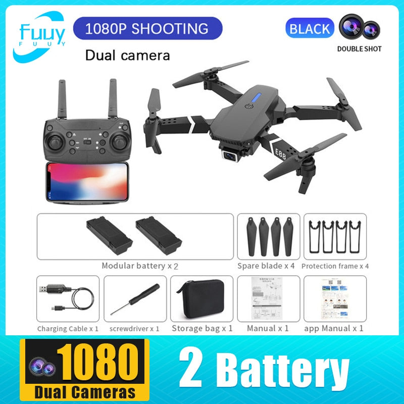 PRO Professional 4K Wide Angle HD Camera Remote Control Foldable Quadrotor Helicopter Drone