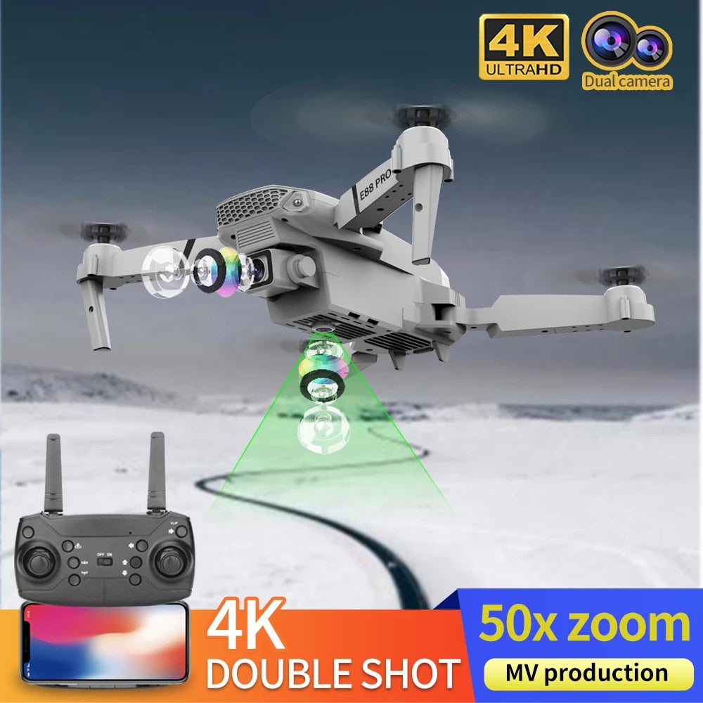 PRO Professional 4K Wide Angle HD Camera Remote Control Foldable Quadrotor Helicopter Drone