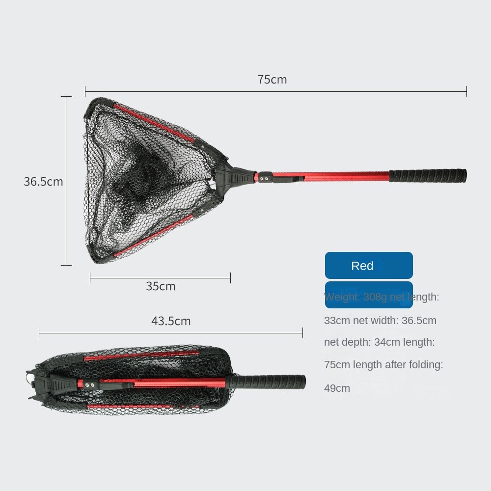 Stainless Steel Triangular Folding Fishing Net - youractivewellnessshop