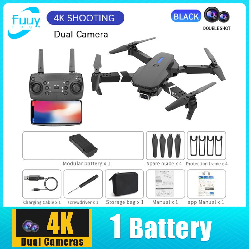 PRO Professional 4K Wide Angle HD Camera Remote Control Foldable Quadrotor Helicopter Drone