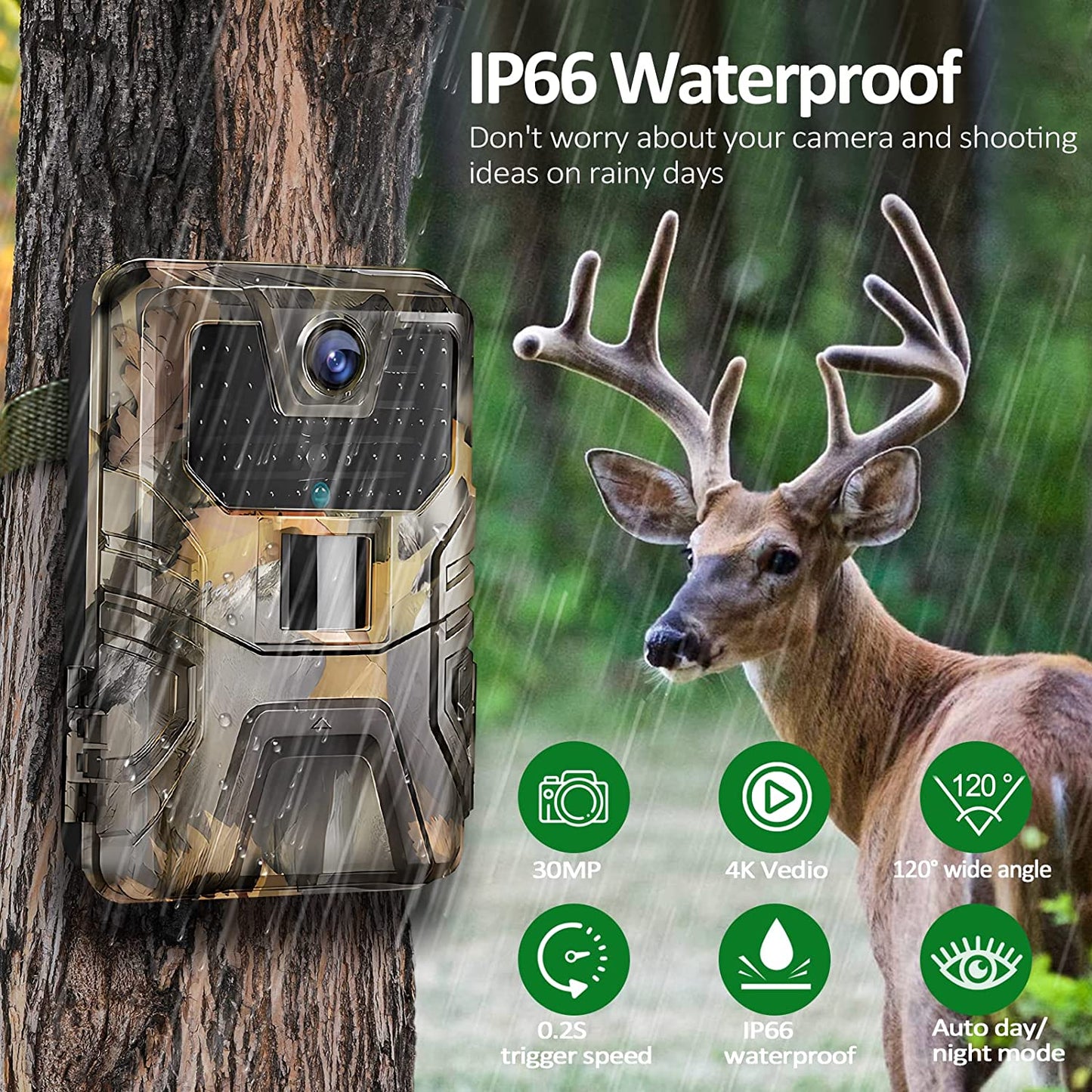 Wildlife Monitoring Waterproof Trail Camera - youractivewellnessshop